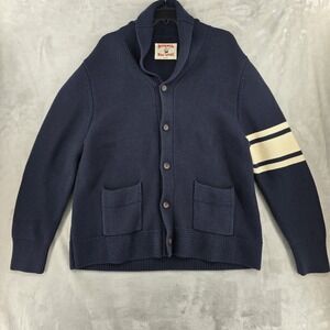 Birdwell Beach Britches Mens Cardigan Sweater‎ Shawl Collar Navy Size 2XL XXL